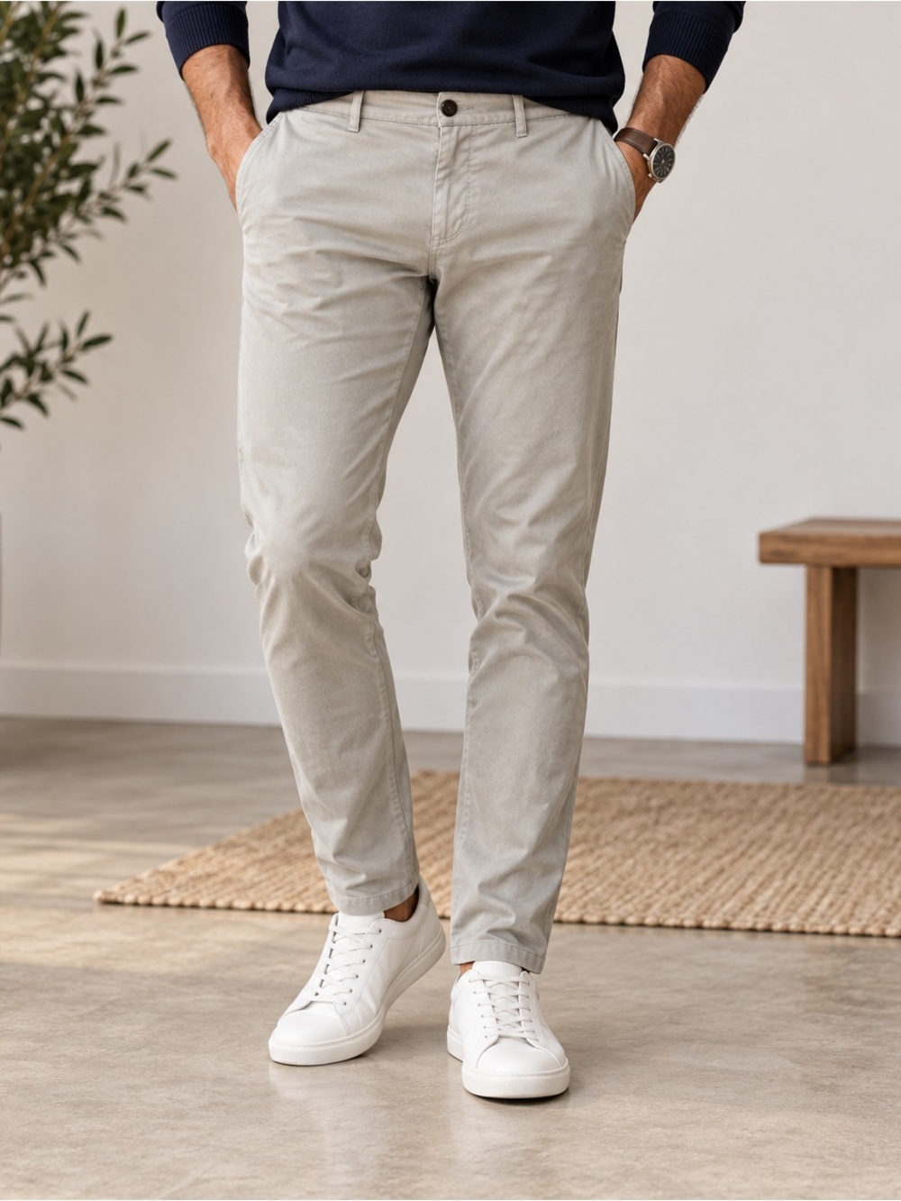Hugo Boss Schino Taber Pants Trousers Mens 36x32 Tapered Slim Fit Stretch